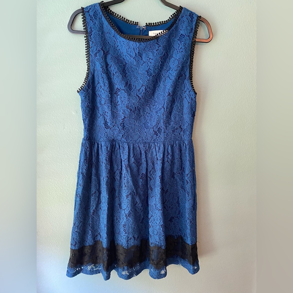 Francesca’s fit and flare lace mini dress